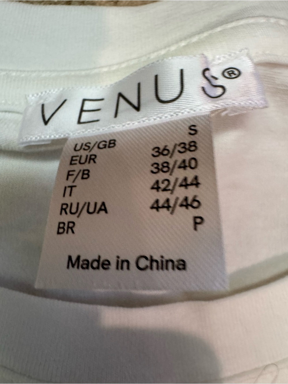 VENUS White Logo Crewneck Tee